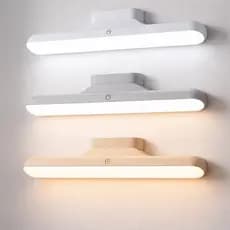 Kit 2 Luz LED Recarregável Brilho Sem Fio Inteligente Leitura Iluminação Ajustável Armário Closet