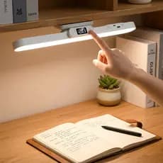 Luminária LED Bastão Recarregável  Magnética Com Visor de Horas 3 Tons Luz