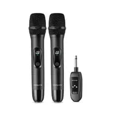 Kit Com 2 Microfones Sem Fio AIWA Original Wireless Bivolt