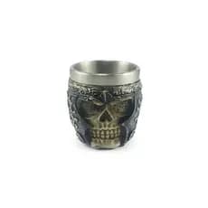 Copo Shot Decorativo Colecionável Medieval Caveira Decorativa Guerreiro Viking Para Tequila Vodka Whisky