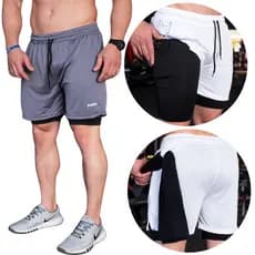 Shorts Masculino De Compressão Com Bolso Secreto para Celular
