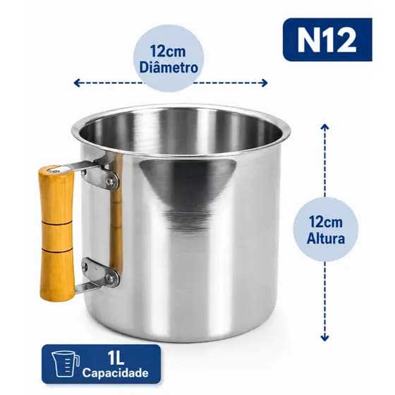 Caneco Grande N12 ao N20 De Alumínio Reforçado Leiteira Caneco Fervedor Copo Restaurante Hotel Industrial Na Promoção