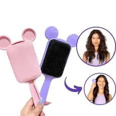 Escova de Cabelo Raquete Orelhinha Reduz o Frizz e Desembaraça