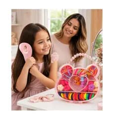 Kit Maleta de Xuxinhas com Escova de Cabelo Infantil Mais de 50 Acessórios