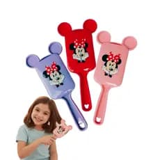 Escova De Cabelo Minnie Orelinha Desembaraça Facil Escova Raquete 5 Cores