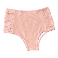 Calcinha Biquíni Cintura Alta Lateral Drapeada Larga Forrada Hot Pants Plus Size AVULSA
