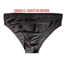 SUNGA BOXER MASCULINA PRETA ADULTO 2 LISTRAS BRANCAS NA LATERAL E CORDÃO DE AJUSTE