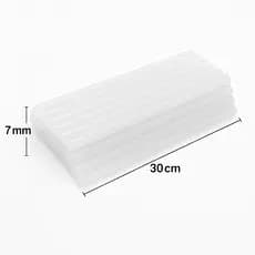 Kit 10 a 82 Bastões de Cola Quente fina  7,0mm  30 Centimetros transparente.