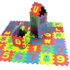Brinquedo tapete eva  peças para crianças  alfabeto e numerais para desmontar e montar.