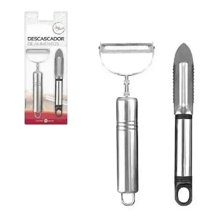 Kit 01 Descascador + 01 Ralador De Frutas Legumes Cozinha