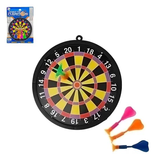 Jogo De Dardos Tiro Ao Alvo com 4 Dardos Brinquedo Infantil