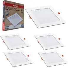 5 Painel Led Pop Quadrado de Embutir 6500W 18W Casa Teto Avant