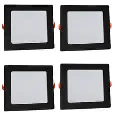4 Painel Plafon Quadrado Embutir 18w Luminária Gesso 6500k Bivolt Avant
