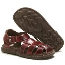 Sandália Franciscana Chinelo Ortopédico Masculino Anti Stress Couro Oferta
