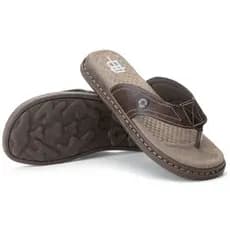 Sandália Antistress Chinelo Dedo Masculino Ortopédico Couro Legítimo