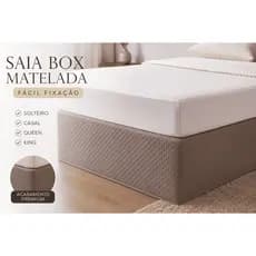 Saia Cama Box Solteiro, Casal, Queen e King Size Matelado Ultrassônico