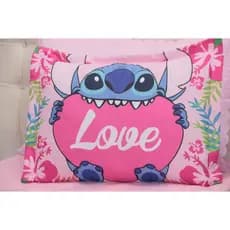 Jogo De Quarto Infantil Menina Stitch Love - 03 Peças