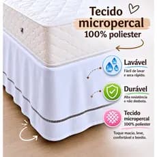 Saia Saia Para cama Box Ponto Palito Micropercal King/Casal/Queen/Solteiro Direto da Fabrica