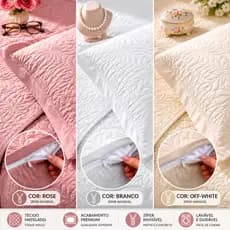 Capas Porta Travesseiro Fronha Matelado Disponíveis Em Diversas Cores