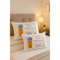 Kit 4 Travesseiros Luxo Hotel Pluma Sintética de Ganso com Tecido Bambu Branco