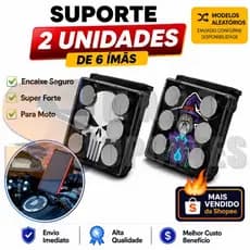 2 Suportes de Celular 6 Imãs Para Moto Motoboy Suporte Imãs Extra Forte