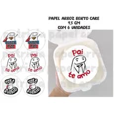 Papel de arroz Bento cake, Mini Bolo, Bolo Marmita  flork dia dos pais