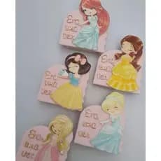 PAPEL ARROZ DOCE PERSONALIZADO PRINCESAS 5,5CMX3,5CM
