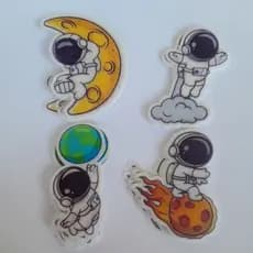 Papel Arroz Cortado Astronauta  28un | Doces, Cupcake, Biscoito, Chocolate, Espaço Galáxia