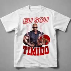 Camiseta Academia Meme Maromba EU SOU TIMIDO Novo Treino Coleman Camisa