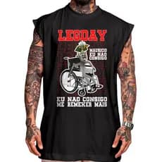 Camiseta Regata Oversized Camiseta Academia Musculação Legday - Eu Nao Consigo Me Remexer Mais