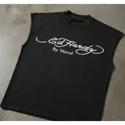Camisa Regata Oversized Vértice Ed Hardy Streetwear
