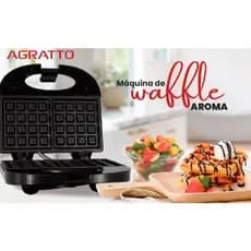 Máquina de Waffle Aroma Agratto Antiaderente 750W Preto