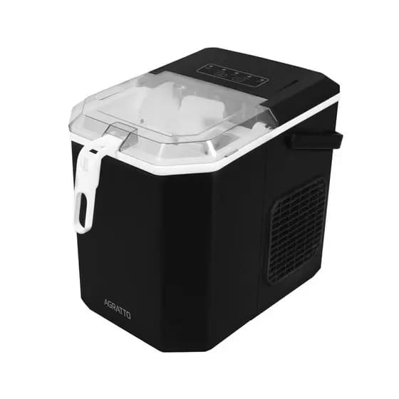 Maquina de gelo 12 Kg com sensor de cesta cheia preta - MG Agratto