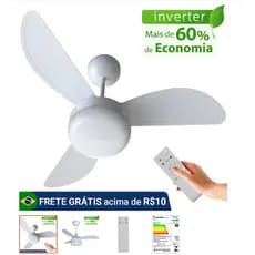 Ventilador de Teto Ventisol Fênix/Petit Branco Inverter Controle Remoto 6 Velocidades - Bivolt