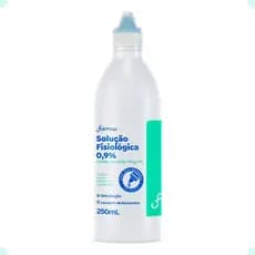 Soro Fisiológico 0,9% 250ml Lavagem Ferimentos Lentes de Contato Nebulização