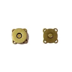 Botao imantado magnetico de costura 18mm cor latao envelhecido para bolsas carteiras casacos e outros