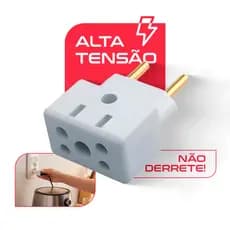 Adaptador Pino Tomada Benjamin Bob Esponja Universal 10A e 20A Alta Tensão