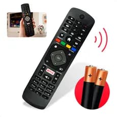 Controle Remoto Para Tv Philips Smart Universal Netflix + 2 Pilhas