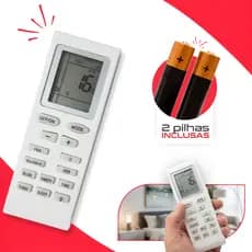 Controle Remoto Para Ar Condicionado Gree Split Inverter + 2 Pilhas