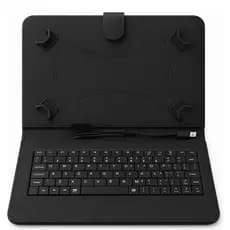 Capa Case para Tablet de 10 Polegadas com Teclado Qwerty USB Tipo C Universal Preto