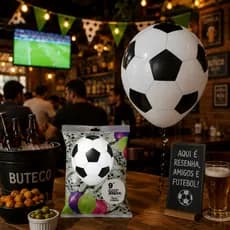 Kit 10 Balão Bexiga Bola de Futebol Copa do Mundo Brasil Decoração Enfeite Tamanho 9" World Cup