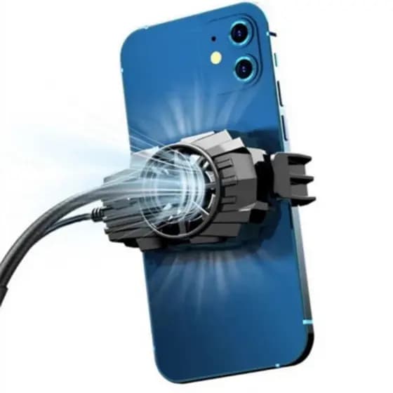 Mini Cooler para Celular Smartphone USB Refrigeração Evita Aquecimento do Celular Fixação Ajustável