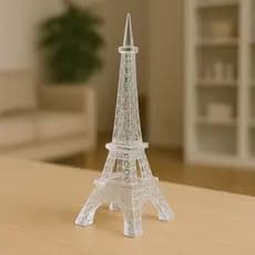 Enfeite Torre Eiffel De Vidro Média 17x4,5Cm Decoração para Casa