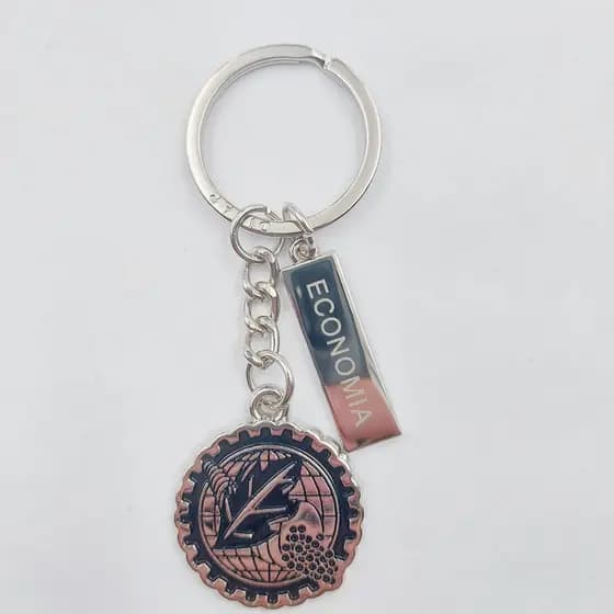 Chaveiro de Metal Profissão Economia 9Cm Chaveiro Economia com plaquinha personalizada