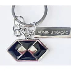 Chaveiro de Metal Profissão Administração 9Cm Chaveiro Administração com plaquinha personalizada