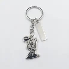 Chaveiro de Metal Profissão Educação Física 9Cm Chaveiro Educação Física com plaquinha personalizada
