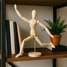 Boneco Articulado Madeira Desenho Manequim Modelo 1 Unidade