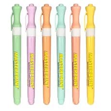 Caneta Marca Texto Slim Pastel - (6 Cores)