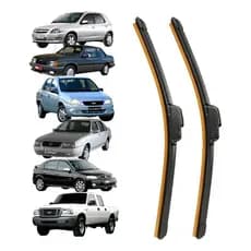 Par Palheta Limpador Parabrisa Silicone Encaixe Gancho 18 Polegadas| Compatível com Chevrolet/Ford/