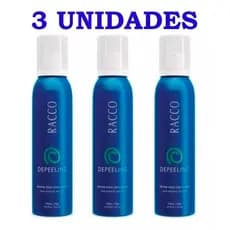Kit 3 Mousse Depilatório Depeeling 150ml Racco Creme Para Depilar Lacrado e Original Racco